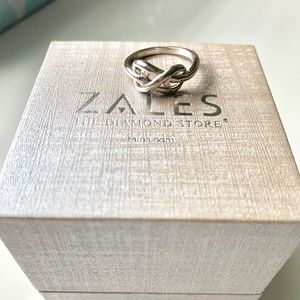 Zales infinity knot ring in sterling silver
